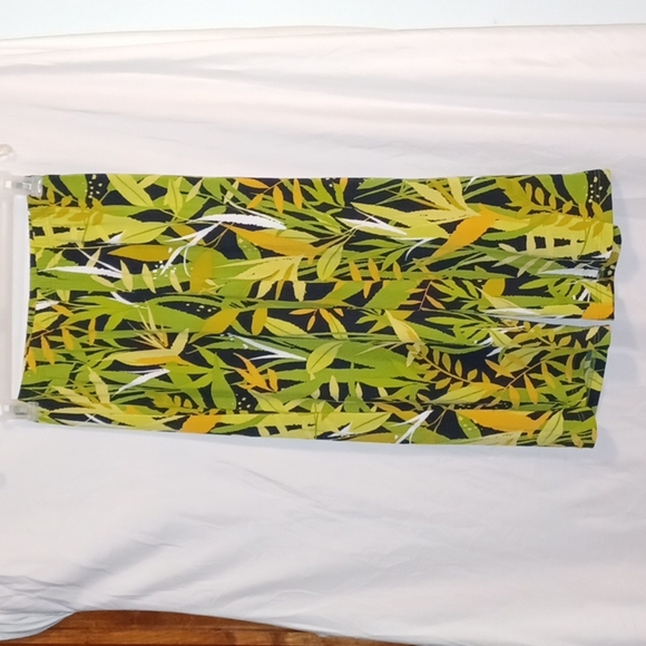 Bob Mackie Tropical Paradise Colorful Knit Stretch Gaucho Pants Cropped Size XS - Picture 1 of 3